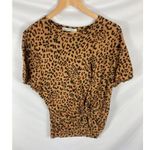 Free People  We the Free Clarity Animal Print Tie Bottom Tshirt Size Medium Photo 7