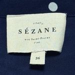 Sézane Sezane Ann 100% Silk Blouse Polka Dot Button Down Top Navy Luxury US 4 FR 36 Photo 6