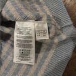 Brooks Brothers Gray Shimmer - Blue/White Stripe - Ribbed Sweater Top - Medium Photo 4