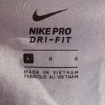 Nike Women’s Pro Dri-FIT Training Tight Crop Length Gray White Leggings Large Photo 5