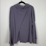 We The Free Free People  Juicy Long Sleeve Cowl Neck Top Size Large Purple Smoke Photo 4