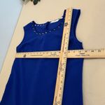 Blu Pepper Dress Womens M Sleeveless Pyramids Studs Royal Blue Open Back Y2K Photo 10