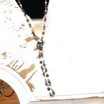 Hand Knotted Faceted Purple Glass Beaded & Black Glass Beaded Lariat Necklaces Photo 5