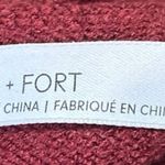 Oak + Fort Women's Red Turtleneck Knit Casual Pullover Sweater Top Size XS Photo 2