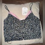 Elodie  Multicolor Floral Camisole with Pink Lace Photo 0