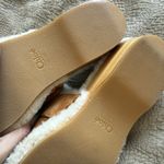 Chloé Joy Suede Shearling Clog Slippers 37 6.5 Tan Fuzzy Slip On Designer Photo 5