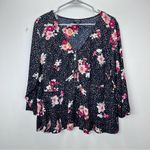 Torrid  Floral Animal Print Cropped Peplum 3/4 Sleeve Corset Top Size‎ 2X Photo 5