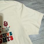 Bella Canvas  Women Beige Sugar & Spice & Reproductive Rights Crew Neck Tee Sz L Photo 4