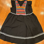 🌼 BloomChic Embroidered Boho Midi Dress – Size 18/20 – 42” Length Black Photo 0