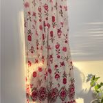 ZARA  Floral White and Pink Women's Pants Photo 1