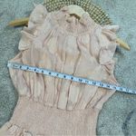 Rebecca Taylor Silk Blend High-Smocked Floral Fil Coupé Midi Dress Blush Pink 2 Photo 11