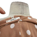 Tularosa Nanette Blouse Latte Beige Polka Dot Crop Tie Wrap Size Medium Photo 12