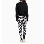 Yes And 100% Organic Cotton Black White Jacquard Joggers Sweat Pants Size M New Size M Photo 9