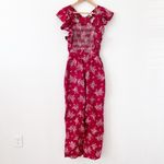 Sea Alessia Print Smocked Jumpsuit in Red Size 6 Photo 1