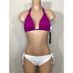 La Blanca New.  orchid and white bikini. Size 6/10.  Retails $135 Photo 1