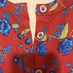 Free People Flower Fields Mini Dress Burgundy Ballon Sleeves Ruffles Boho Small Photo 4