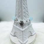 Blue Beaded w/ Sparkly Butterfly Charm Bracelet Photo 2