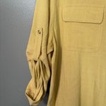 P. Cill Womens Butter Yellow Lagenlook Linen Blend Top Photo 3