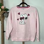 Vera Bradley  Snoopy Hearts Pink Sweatshirt Womens Size Medium Raglan Sleeve Photo 2
