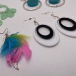 Dress Up Lot Of 4 Fun Women’s Costume Earrings Pierced Dangle Drop  Photo 5