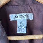 Alfani Vintage  Silk Jacket Blazer Suit Brown Metallic Photo 3