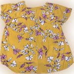 Lane Bryant  Floral Yellow Pink Flutter Sleeve Flowy Rayon Top Blouse 22 Photo 5