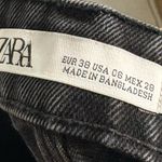 ZARA Black Multi Button Jean Shorts Size 6 Photo 6