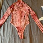 Jade Pink Tie Dye Mesh Cutout Bodysuit & Legging Set XS / Small Photo 6