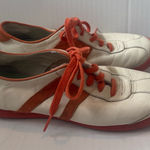 CAMPER Cream Orange Leather Sneakers Size 35 Photo 0