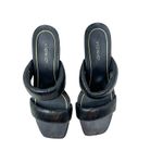 Vionic ‎ Emaline Slide Heeled Sandals Double Strap Leather Black Size US 9 Photo 3