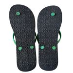 Tory Burch  Emory green and black logo thong flip flops sandals PCV size 7 Photo 2
