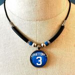 Hatton Football Jersey Pendant Necklace Blue Photo 0