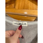 Natural Life Gray Raw Edge Hooded Pullover Sweatshirt Women’s L/XL Photo 2