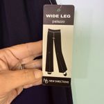 NWT New Directions Wide Leg Dressy Palazzo Pants L Navy Holiday Party Evening Blue Size L Photo 8