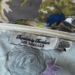 Vintage Green Camo Ruffle Full Zip Cardigan Twelve By Twelve LA Indie Artsy Boho Size M Photo 3