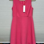 Elle NWT Pandango Pink Scalloped Ribbed Faux Wrap Sleeveless Fit & Flare Dress Photo 0