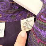 Linda Allard Ellen Tracy Purple Paisley Silk Quilted Vintage Rope Trim Jacket M Size M Photo 8