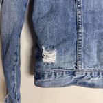 Abercrombie & Fitch Jacket Womens Small Blue Denim Distressed Jean Trucker Coat Photo 10