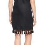 Madewell Black Embroidered Tassel Tee Dress Photo 5