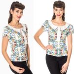 Banned Apparel Dancing Days by Banned Mandala Vintage Retro Top Shirt Blouse NWT Size M Photo 2