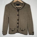 Banana Republic VTG  Merino Wool Herringbone Riding Blazer Elbow Patches Women PS Photo 1