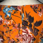 Laundry by Shelli Segal  Gathered Sleeve Floral Mini Dress Pumpkin Teal Size 16 Photo 10