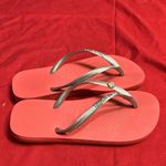 Havaianas Silver Red flip flops with crystal Photo 9