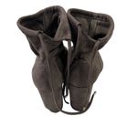 New Directions Hollis Heeled Boots Womens 8 Taupe Suede Tie Ankle Retro Chic Brown Photo 4