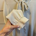 Rebecca Minkoff  100% Silk Tie Front Button Down Blouse Photo 5