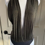 Abercrombie & Fitch long-sleeve draped deep- V bodysuit Size M Photo 0