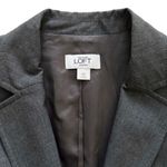 Loft Ann Taylor Petite Blazer Gray Button Front Pockets Career Blazer Size 8P Photo 6