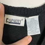 Capacity cardinals sweater vest black red women’s size large winter holiday Photo 3