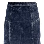 ASOS Design Blue Velvet Velour Mini Straight Pencil Denim Jeans Skirt Size 6 Photo 3