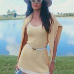 Alo Yoga Tennis Club Sweater Knit Dress Warm Butter/White S Photo 5